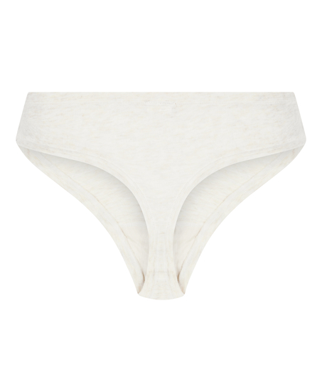Tanga de algodón suave, Beige