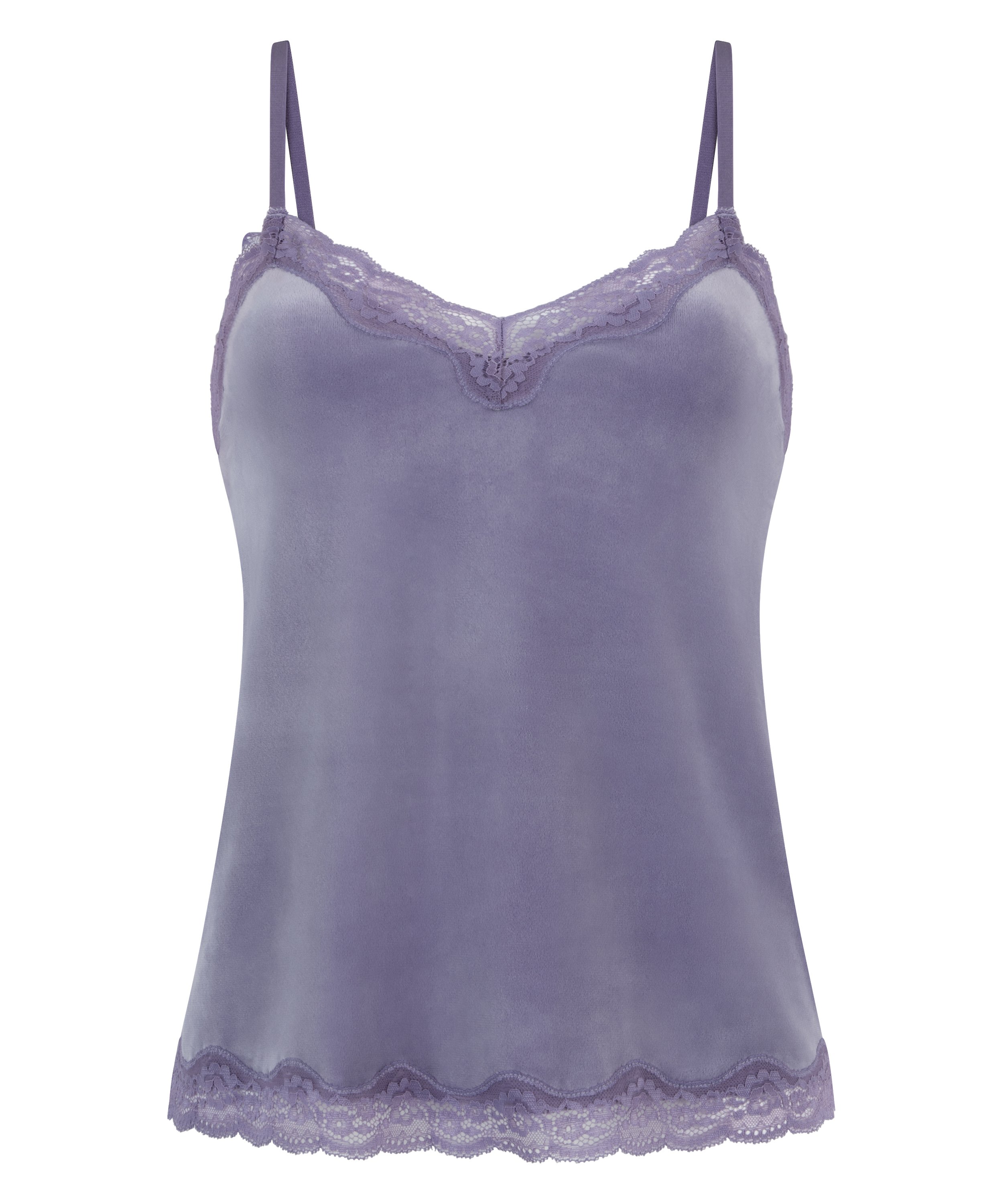 Camiseta top Velours Lace, Morado, main