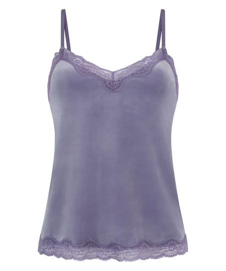 Camiseta top Velours Lace, Morado