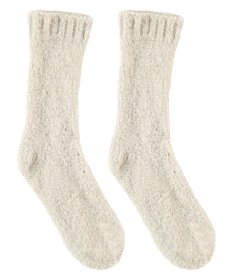 Calcetines Fluffy, Blanco