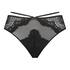 Tanga de pierna alta Blaise, Negro