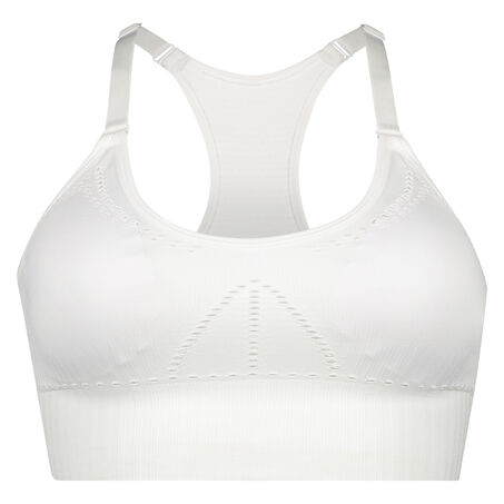 Sujetador deportivo HKMX The comfort de nivel 1, Blanco
