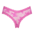 Brasileña en forma de V burn-out mesh, Rosa