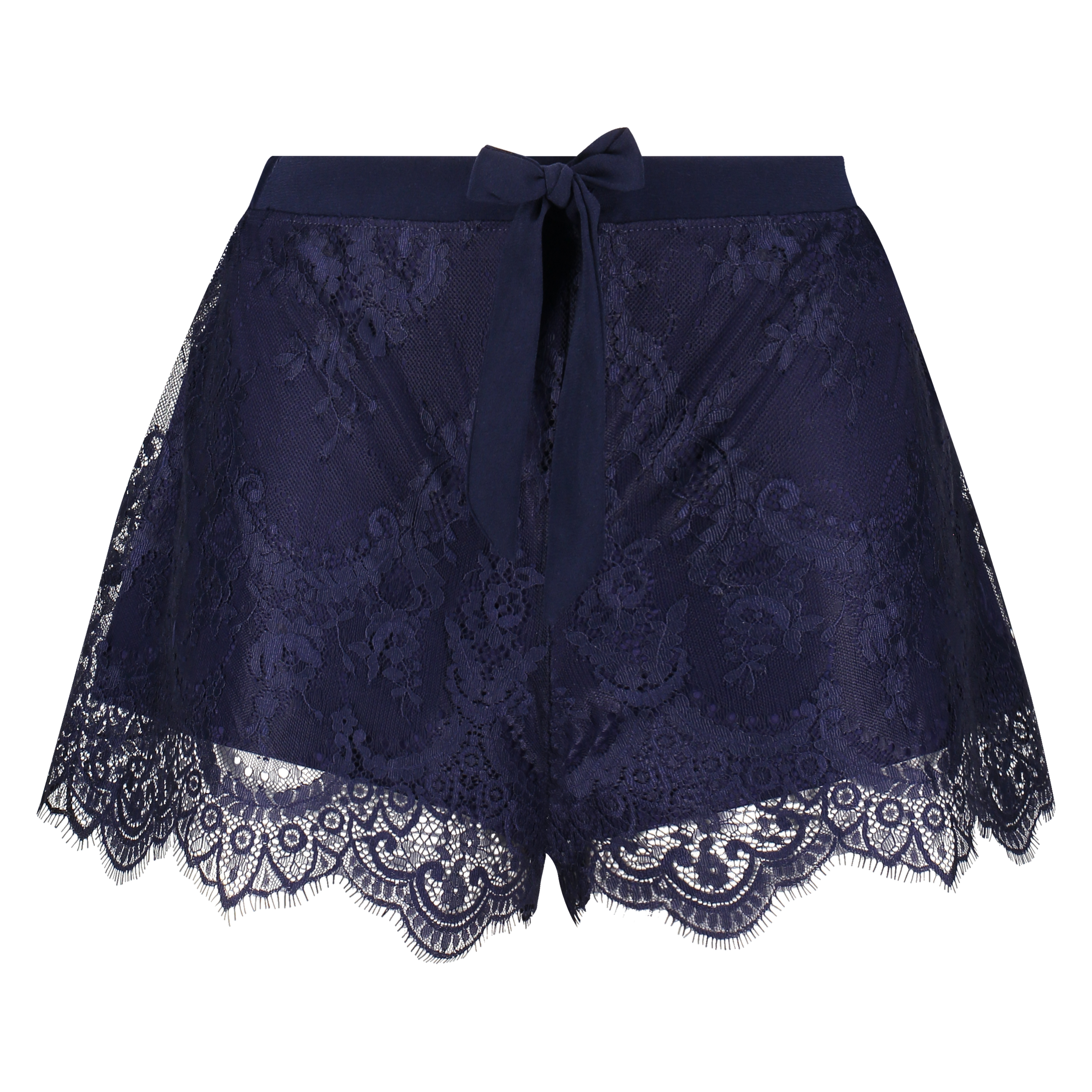 Pantal&oacute;n de pijama corto  all over lace, Azul, main