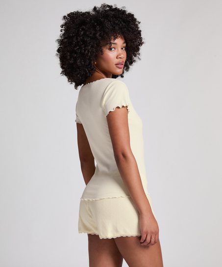 Top de punto acanalado, Amarillo