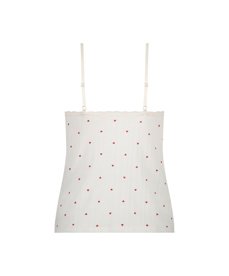 Top de camiseta lace, Blanco