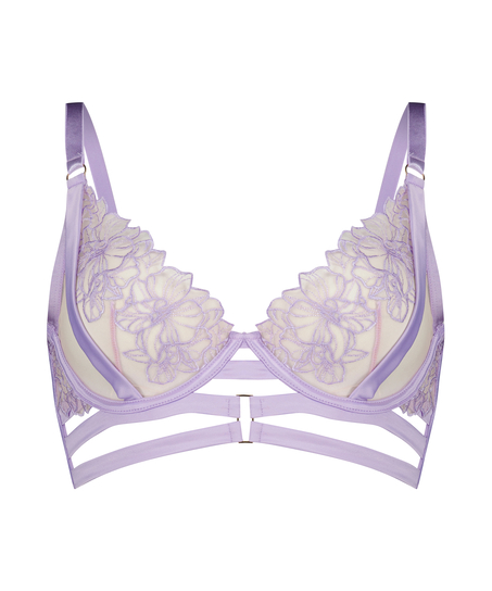 Sujetador longline de aros no preformado Tara, Morado