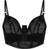 Sujetador longline de aros no preformado Elle, Negro
