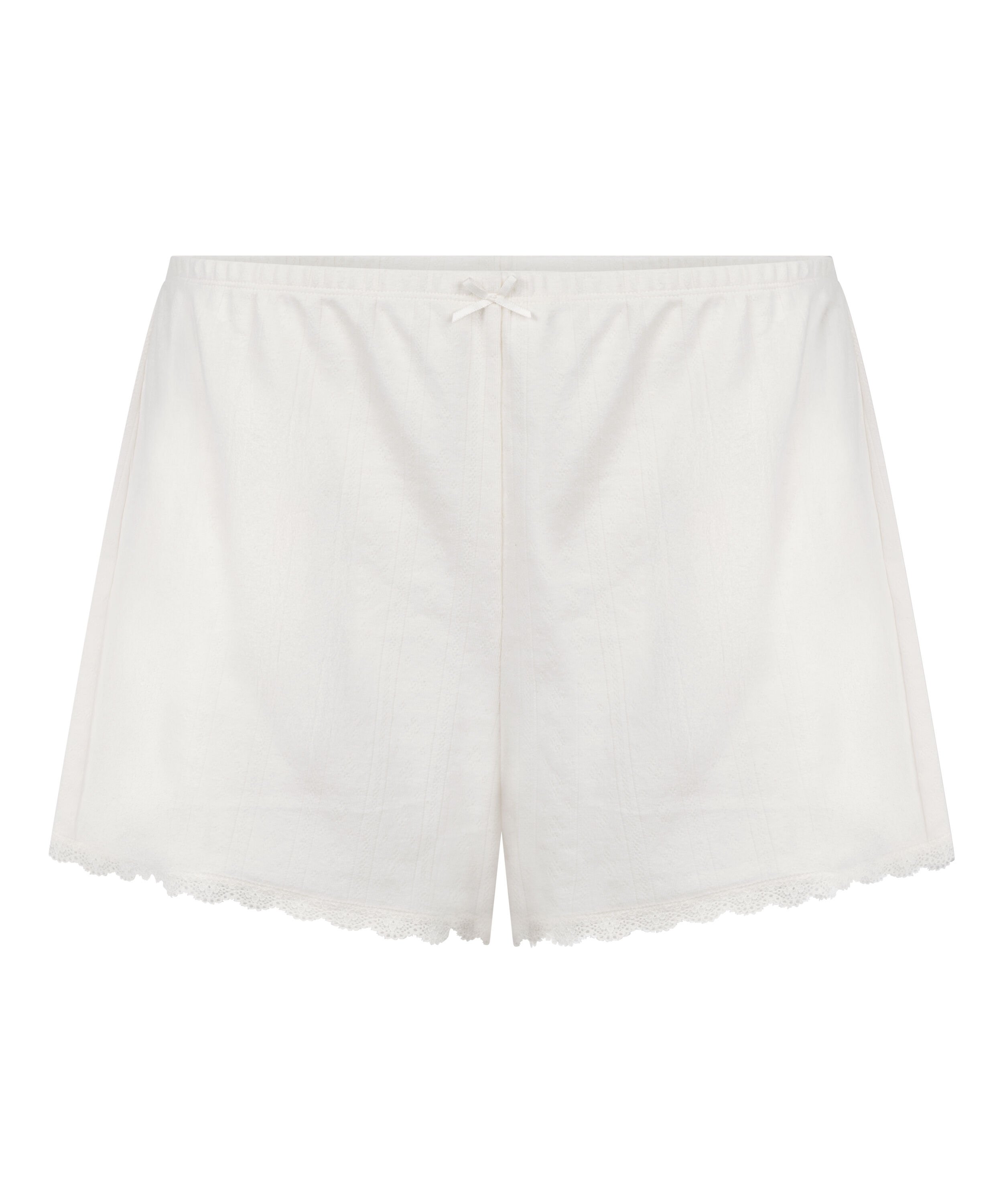 Short en pointelle, Blanco