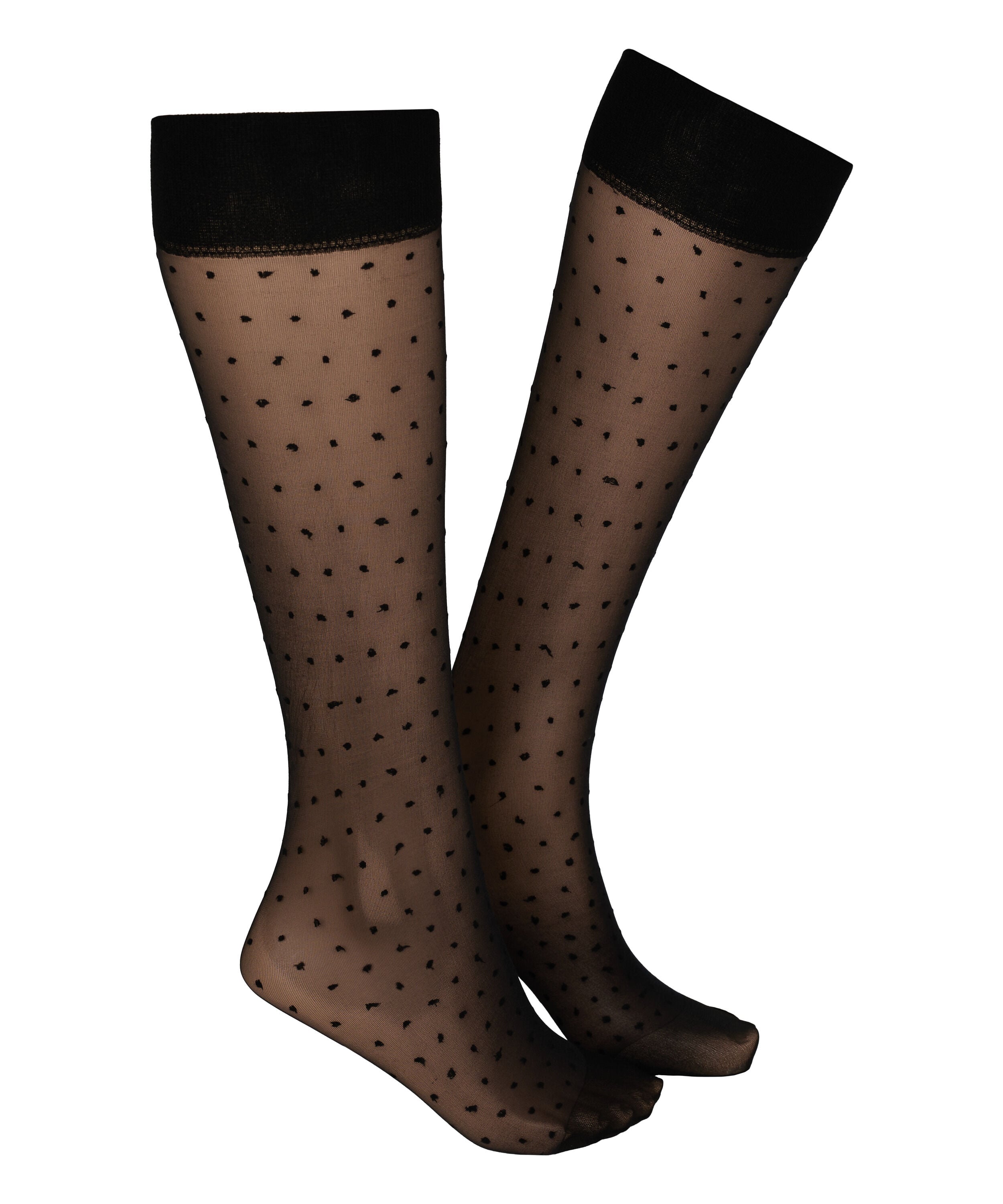 Calcetines Sheer Dots, Negro Calcetines Sheer Dots, Negro