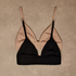 Triangular Bralette Smooth, Negro