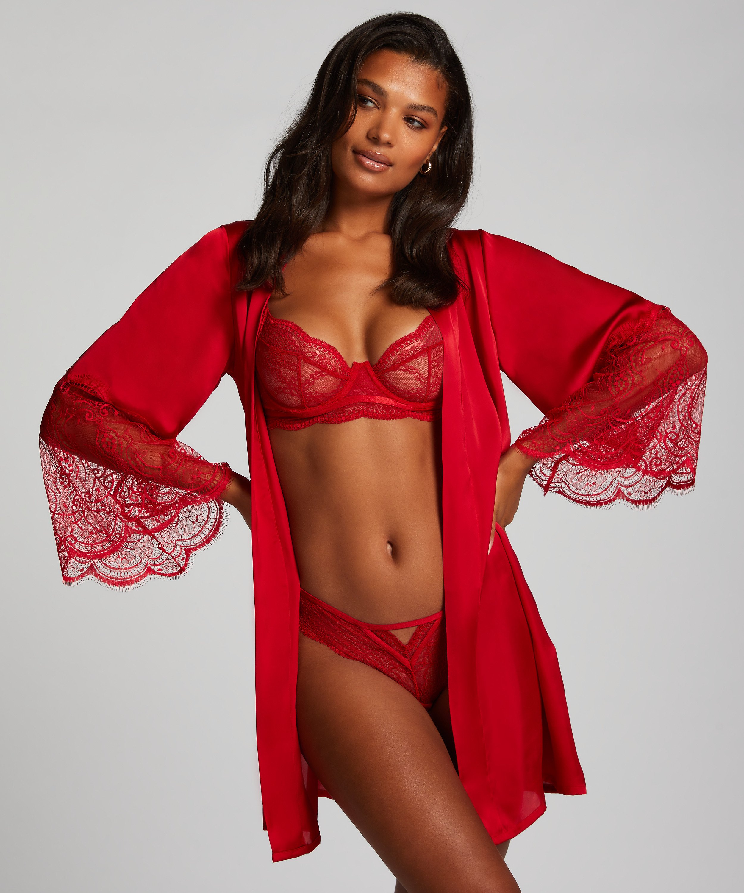 Kimono Satin, Rojo, main