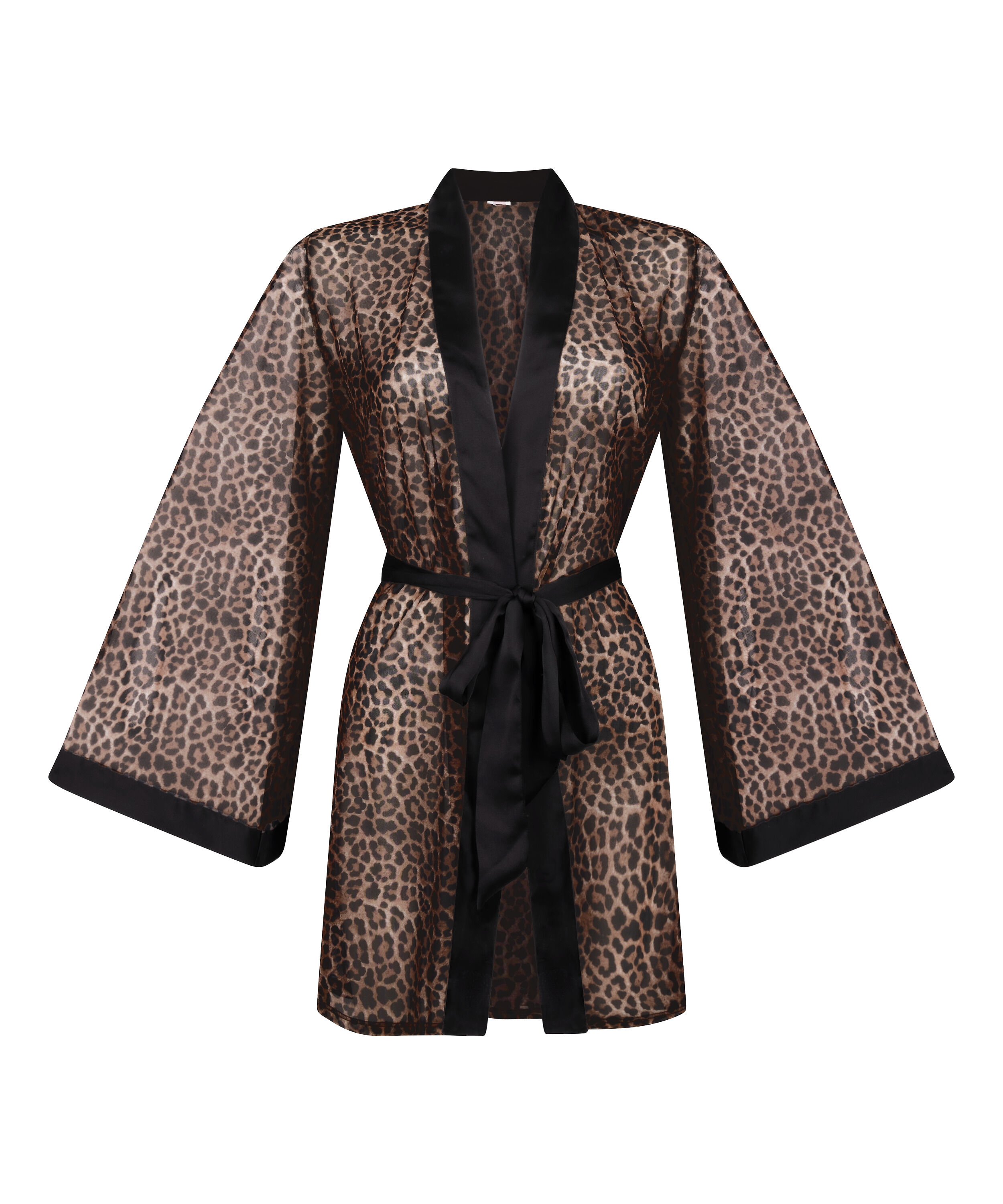 Kimono de malla de leopardo, Negro