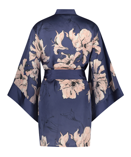 Kimono Satin Bloom, Azul