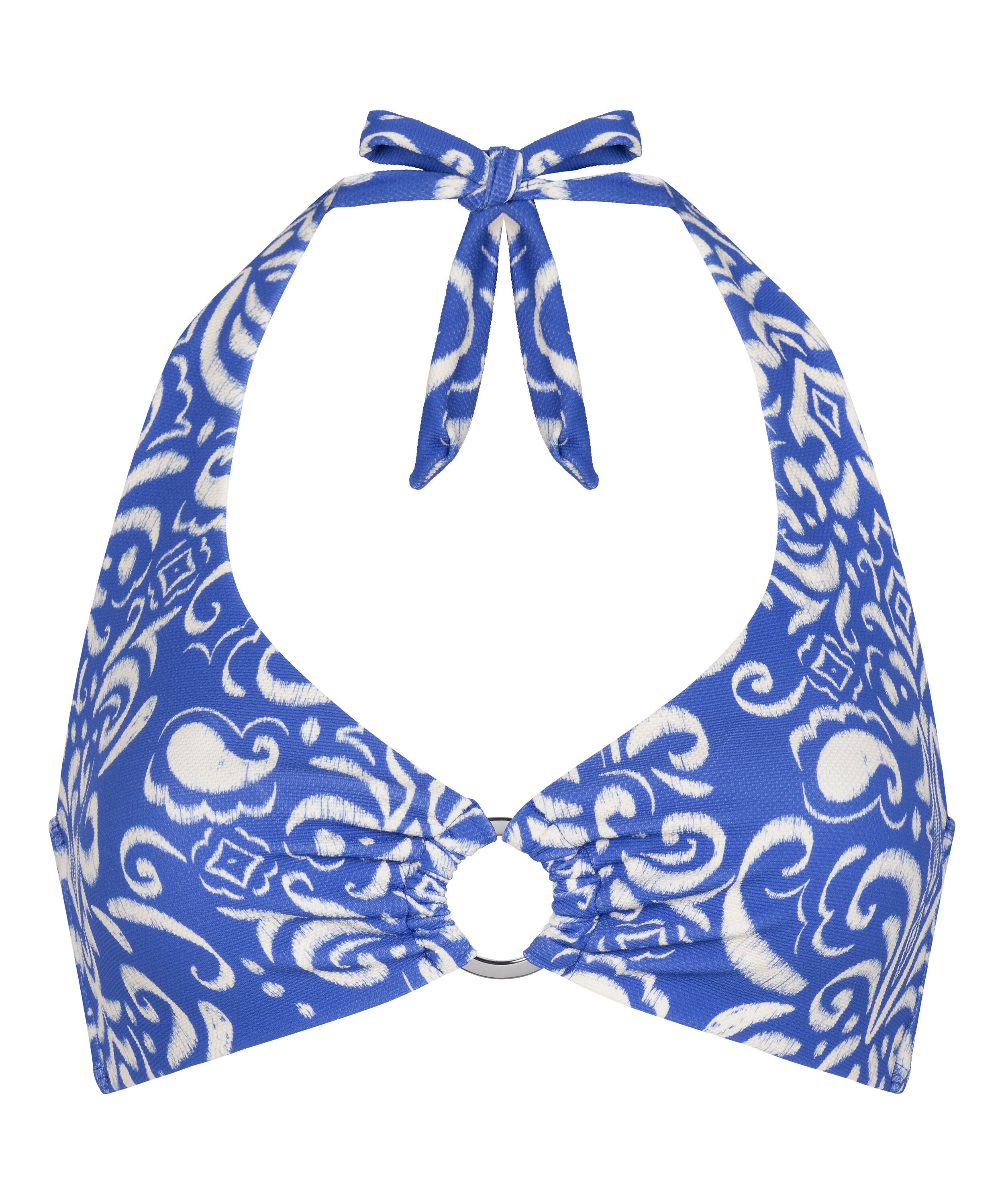 Crop top halter Cancun, Azul