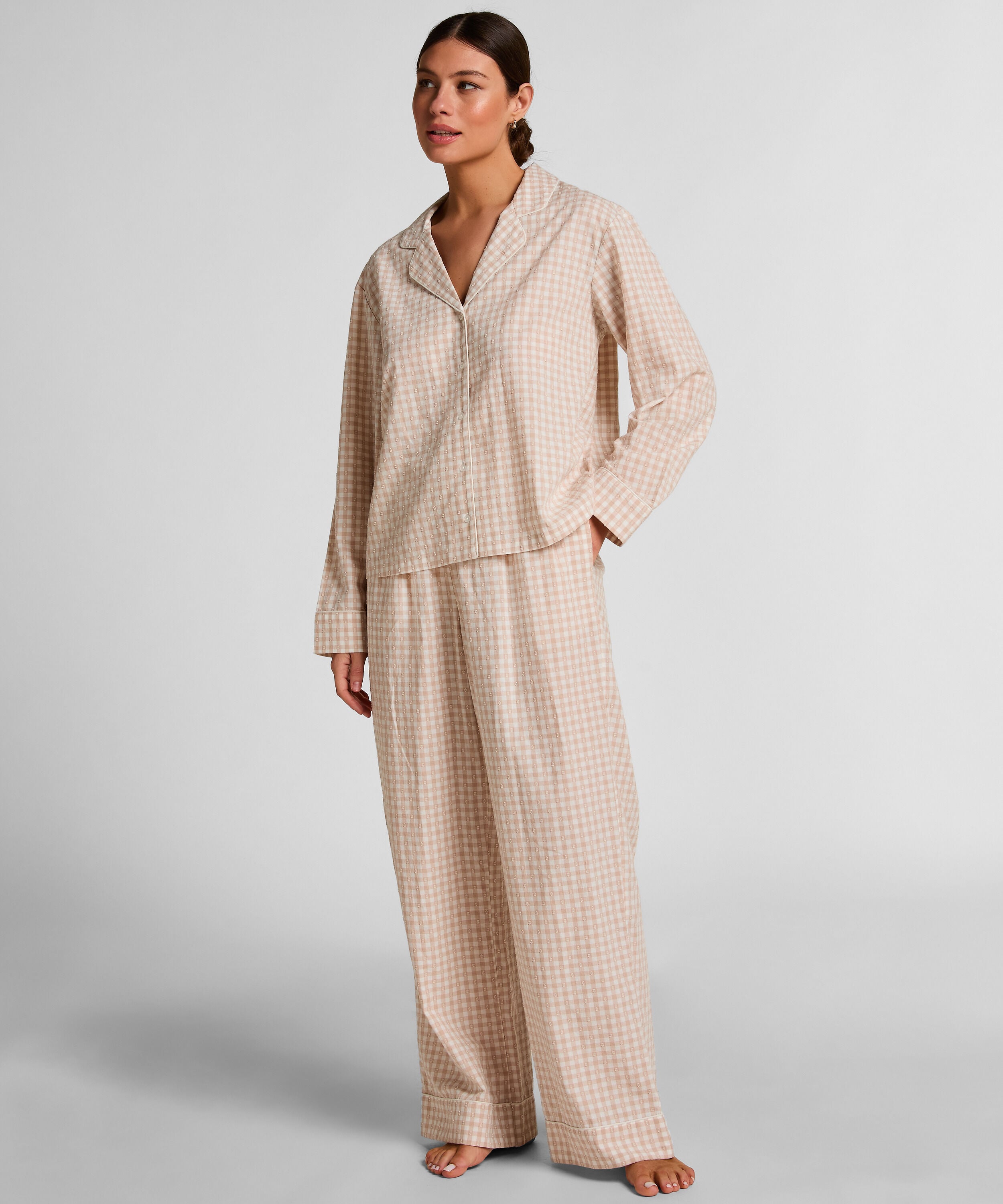 Pantalón de Pijama Dobby Algodón Tejido