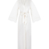 Kimono largo de sat&eacute;n Valerie, Blanco