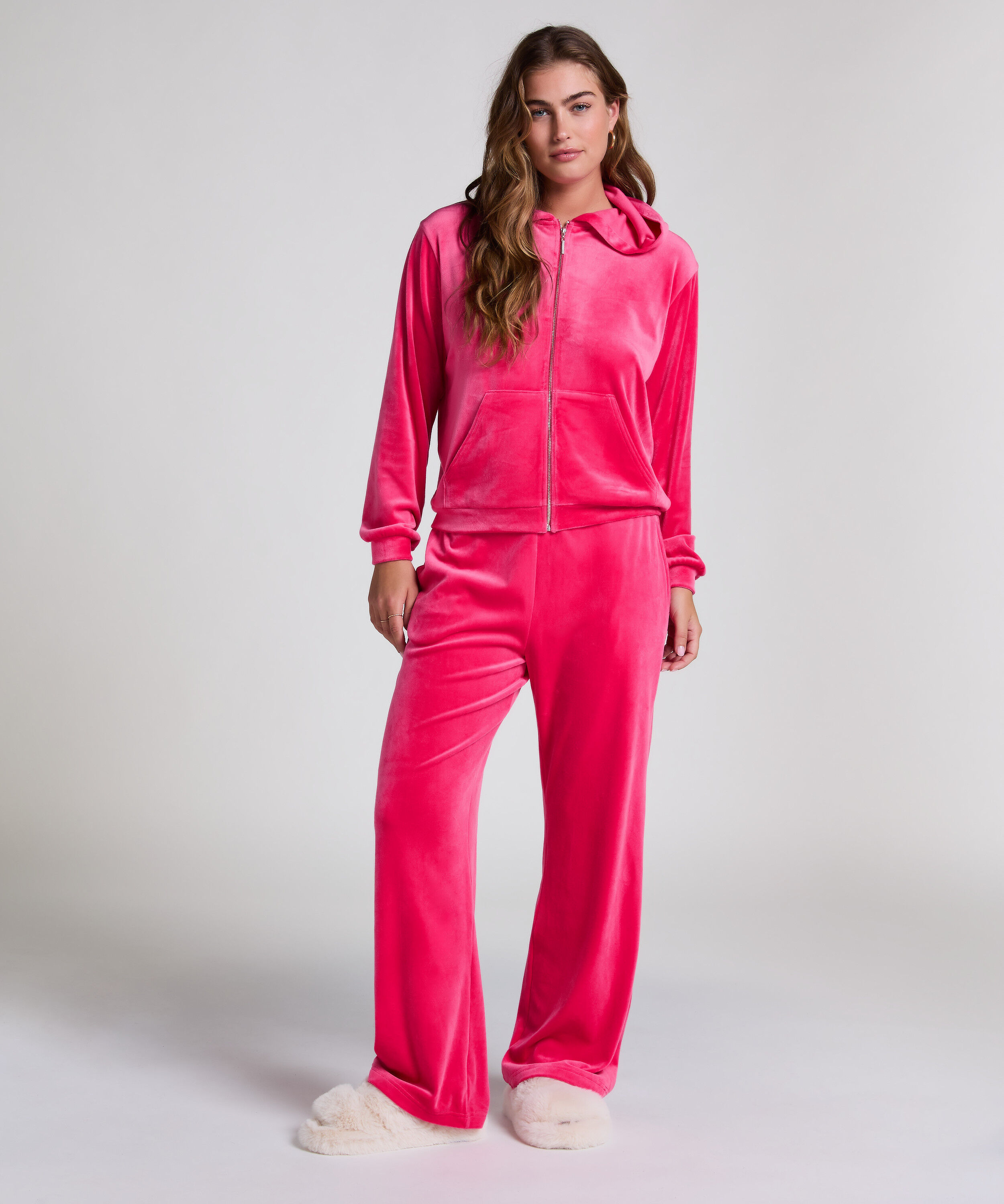 Pantalón de pijama de terciopelo, Rosa