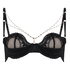 Sujetador de aros preformado de media copa Belladonna, Negro
