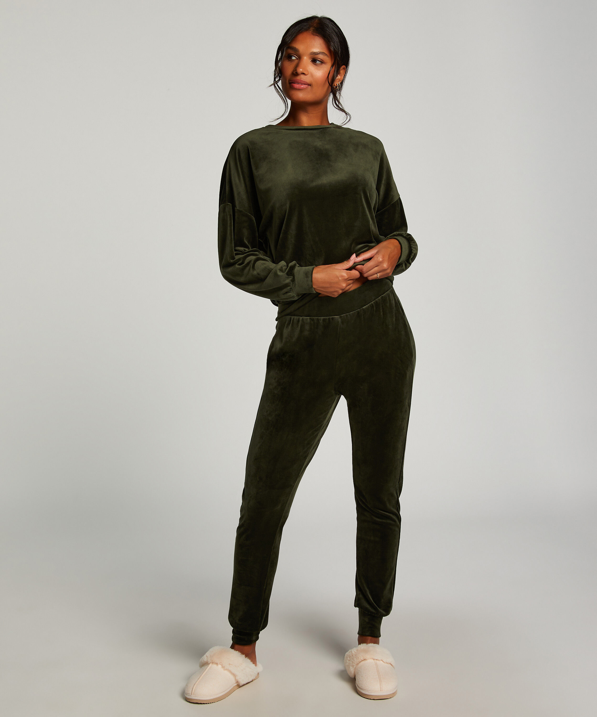 Pantalones de deporte Velours, Verde