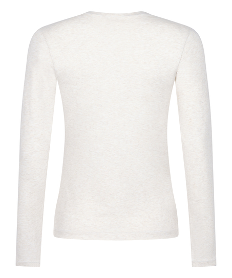 Camiseta de manga larga en algod&oacute;n suave, Beige