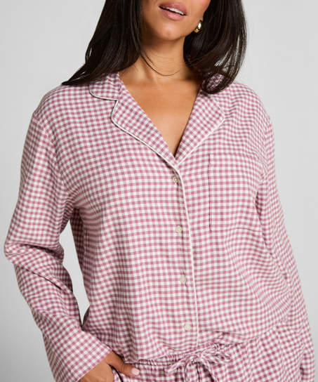 Top de pijama Flanel Essentials, Morado