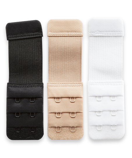 Pack de 3 extensores de sujetador, Blanco