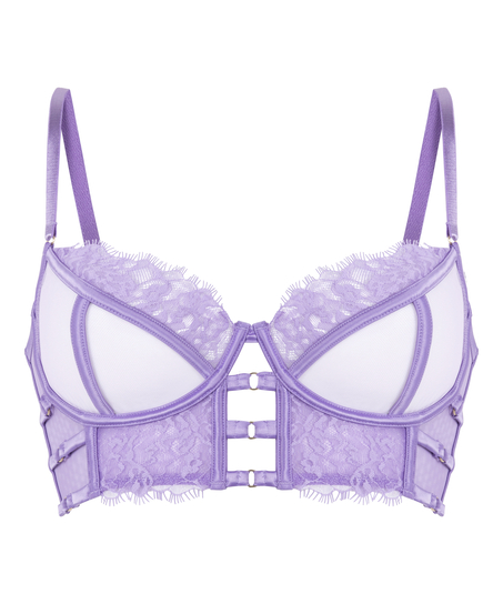 Sujetador longline de aros preformado Nienke, Morado