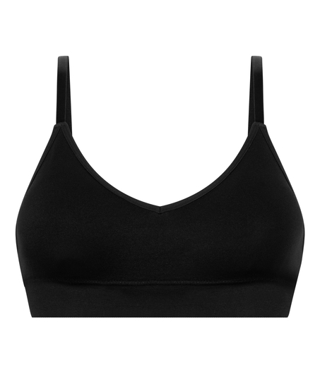 Bralette triangular Dide, Negro