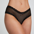 Brasile&ntilde;a en forma de V burn-out mesh, Negro