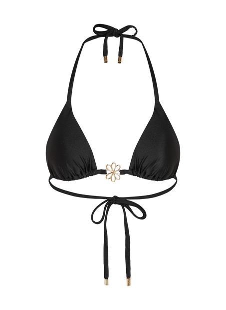 Top de bikini triangular Yucatan, Negro