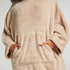 Vestido de vellón Lounge Snuggle, Beige