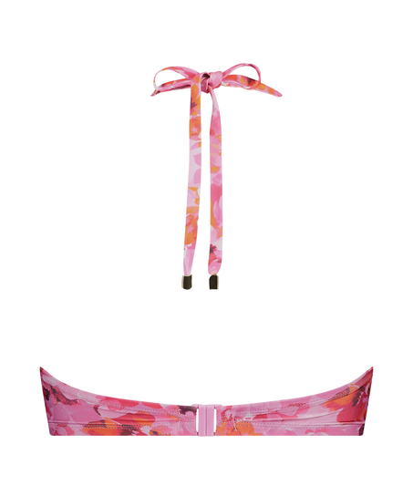 Top de bikini push-up Floral Copa A - E, Rosa