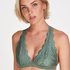 Bralette de estilo halter con espalda cruzada, Verde