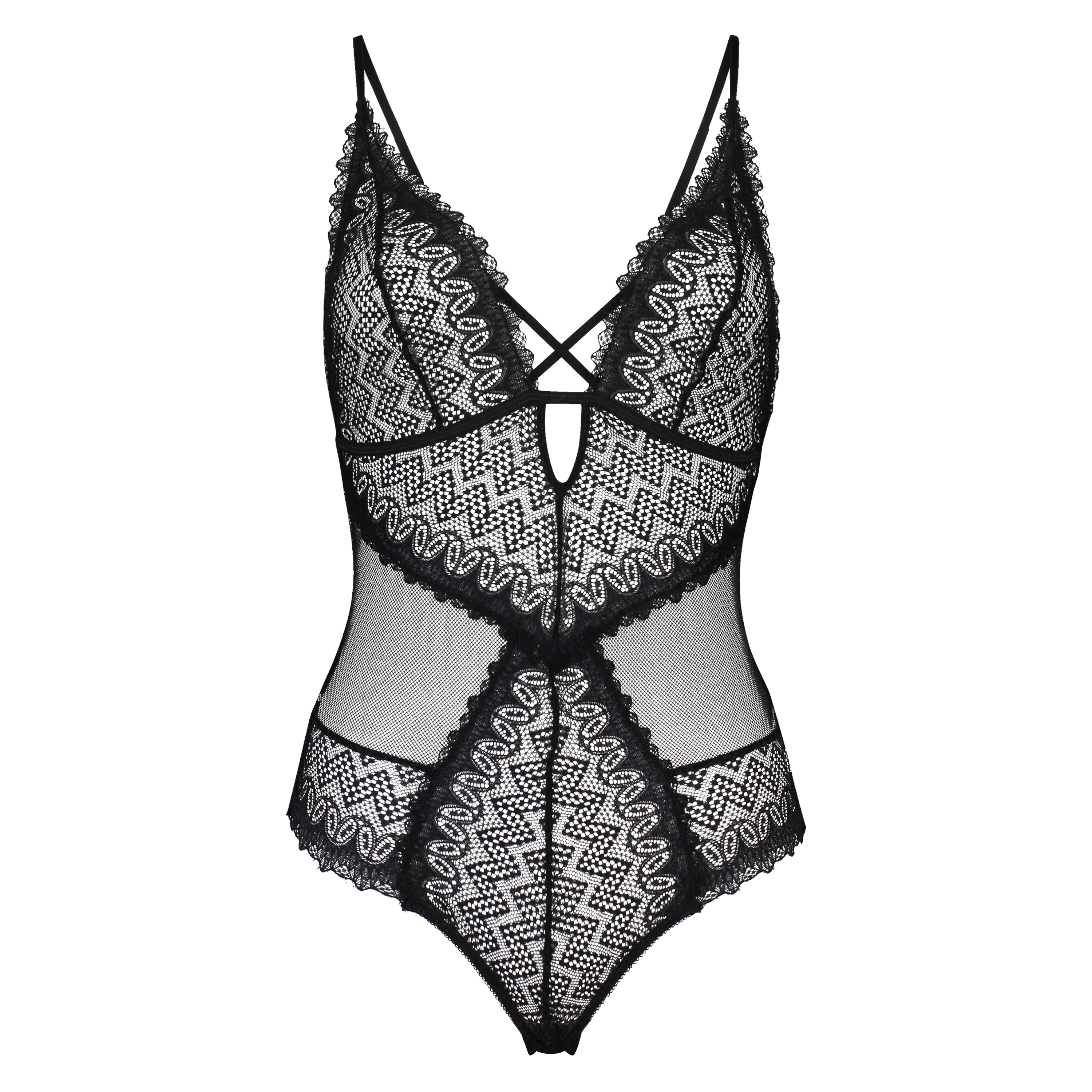 Body Geo lace, Negro, main