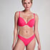 Top de bikini con aros preformado Scallop, Rosa