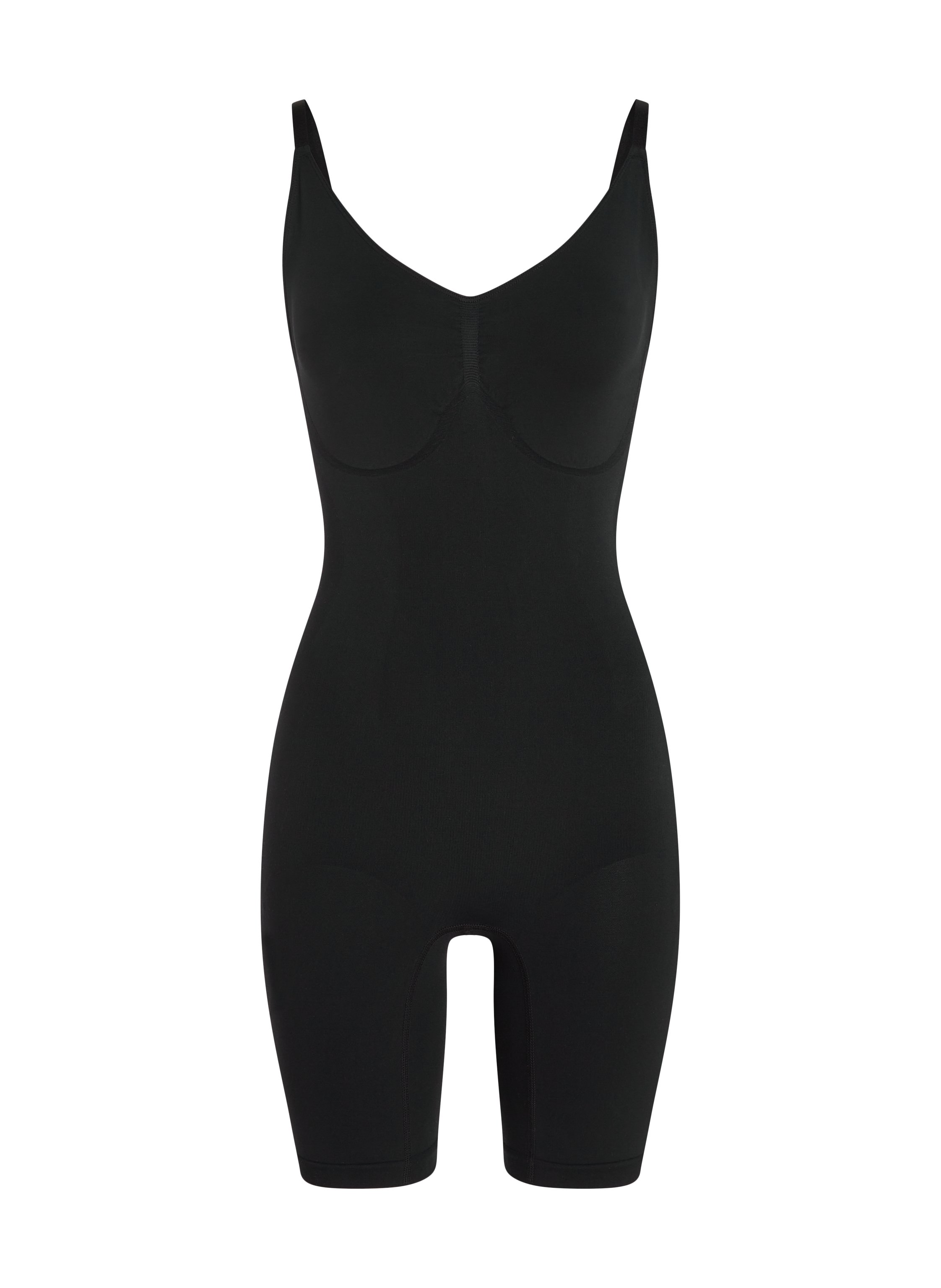 ﻿Faja correctora sin costuras para muslos, Negro, main