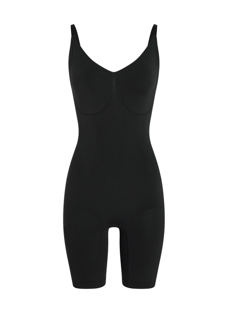 ﻿Faja correctora sin costuras para muslos, Negro