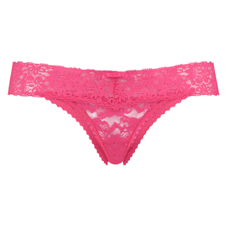 Tanga de corte ultra bajo en forma de V, Rosa