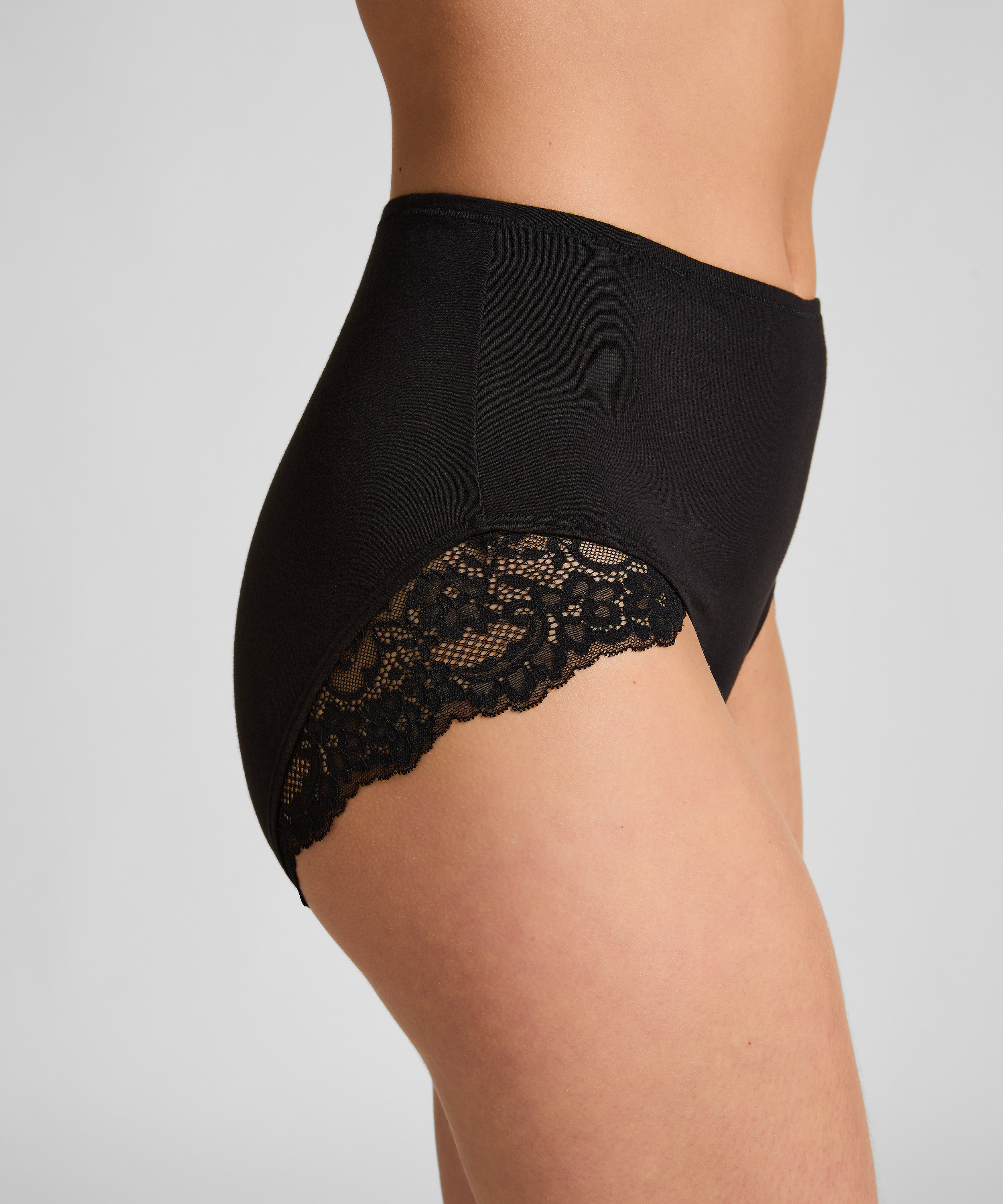 Superslip maxi de encaje, Negro, main