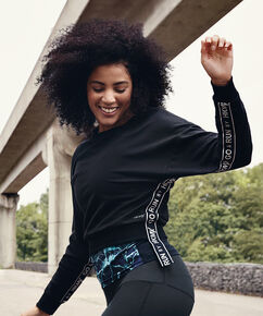 Sudadera corta HKMX, Negro