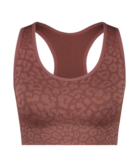 HKMX Sujetador deportivo sin costuras, Rosa