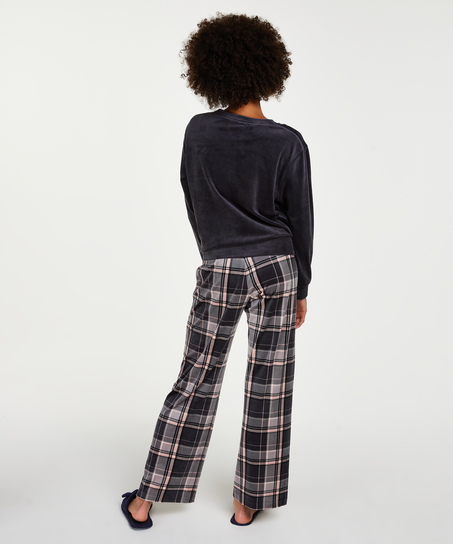 Conjunto de pijama de terciopelo, Gris