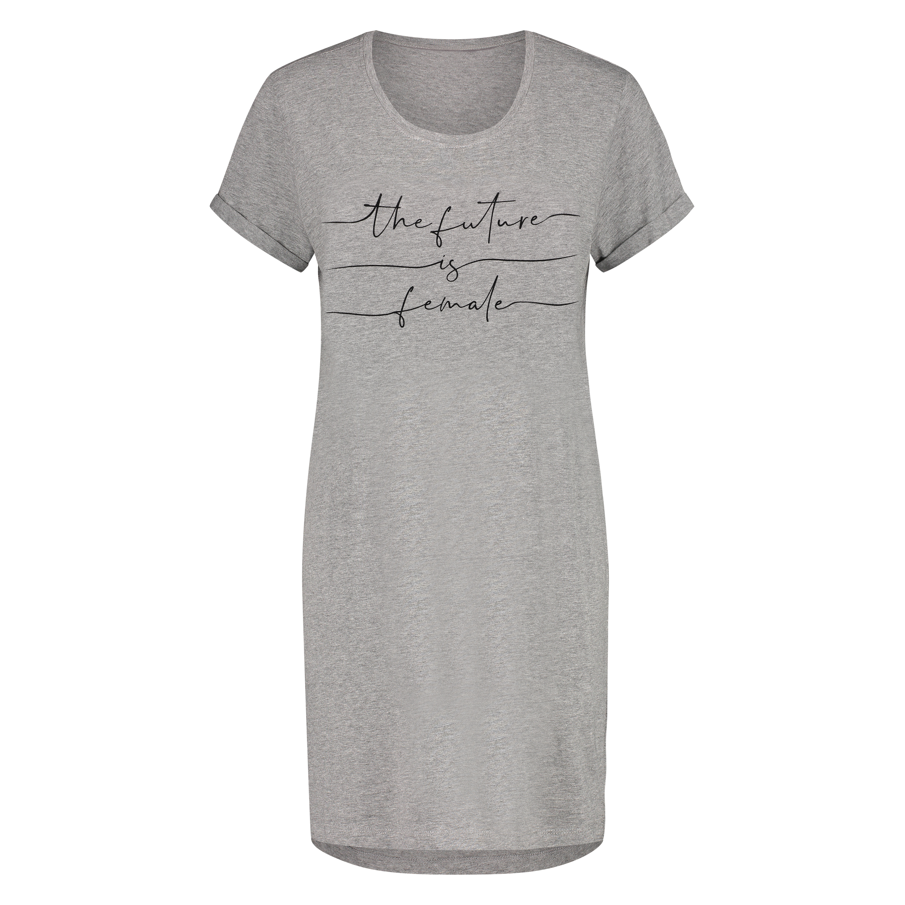 Camisón de escote redondo, Gris, main