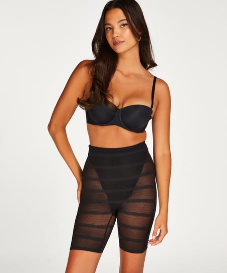 Pantalón pitillo de malla realzador reafirmante, Negro