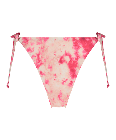 Braguita de bikini de tiro alto Tie Dye, Rosa