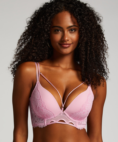 Sujetador longline push-up con aros preformado Lidia, Rosa
