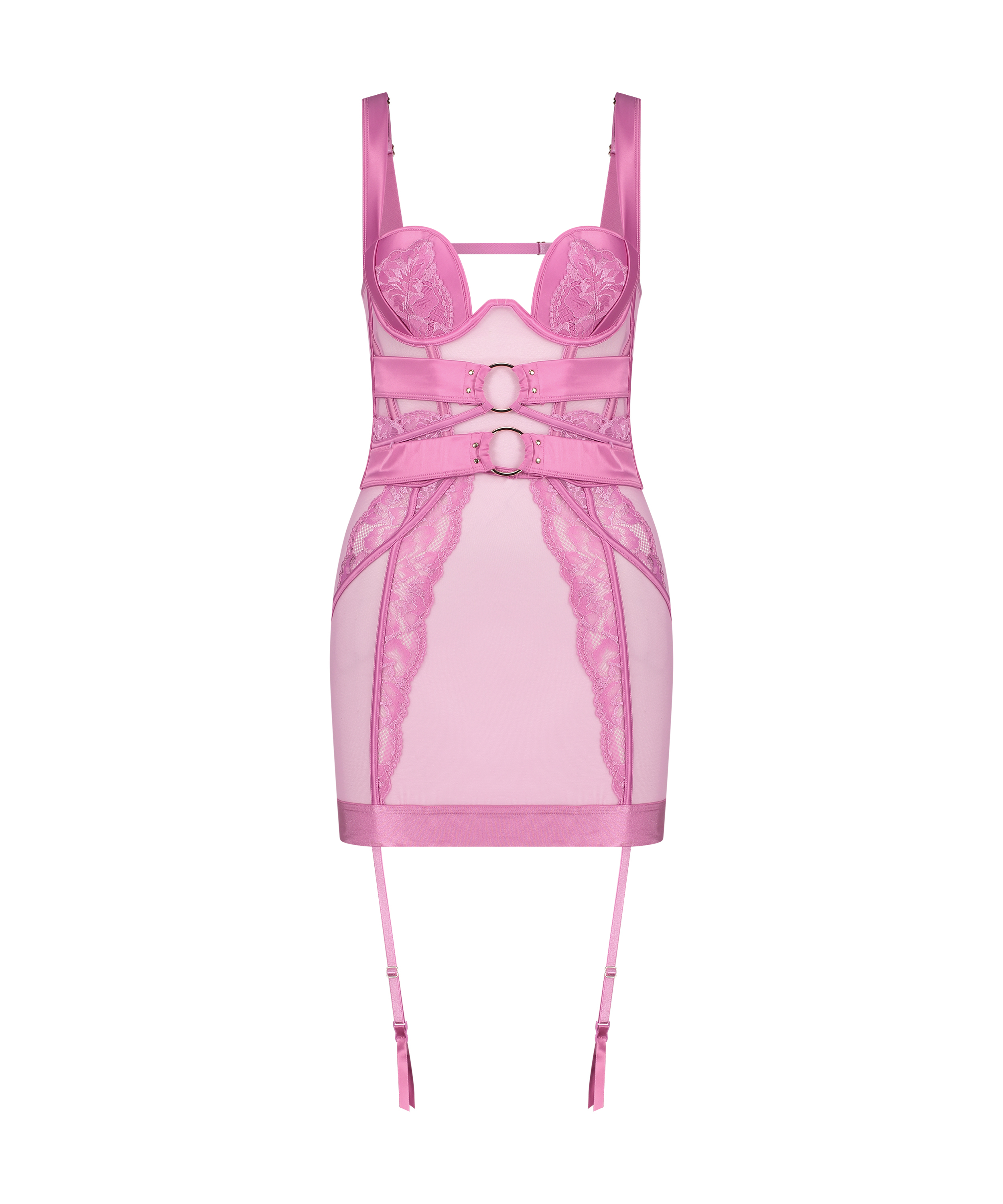 Vestido combinación Elsa, Rosa, main