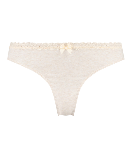 Tanga de algod&oacute;n, Beige