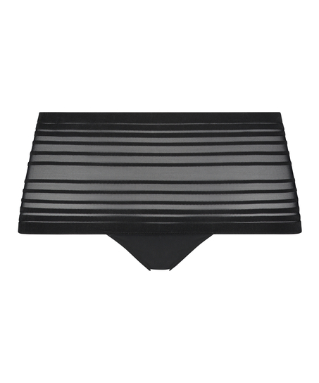 Tanga invisible de tiro alto, Negro